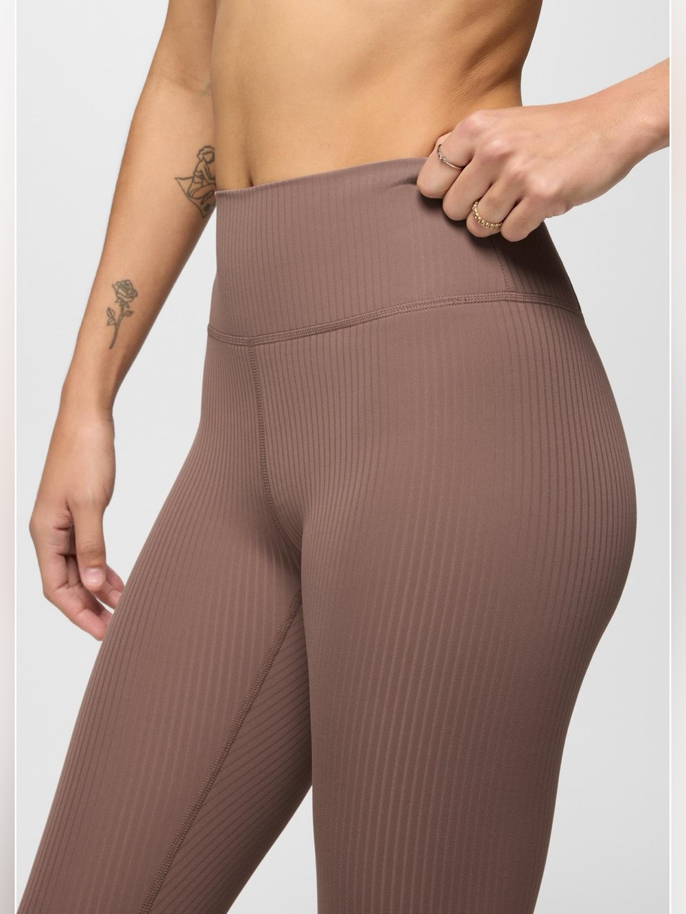 Prana Luxara™ Rib 7/8 Athletic Legging Carob Brown size Medium